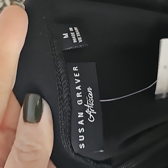 Susan Graver Artisan black midi dress with beading at beck sz med new with tags - Picture 8 of 9